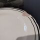 6 assiettes à desserts vintage écru liseré doré porcelaine Niderviller modèle Amiens