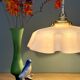 Vintage pendant light in pink opaline.