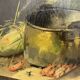 Tableau Nature Morte au poisson crevette  Le Roux