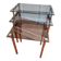 3 nesting tables from the 1970s in smoked glass.