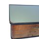 Commode en acajou plaqué avec plateau en verre vert, années 1950