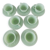 Tasses opalin vert menthe