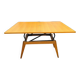 Table basse transformable scandinave en bois clair, années 60