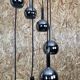 60s 70s Wortmann & Filz cascade lamp ceiling light chrome space age