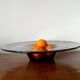 Large Art Deco smoked glass bowl