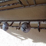 Wall coat holder in wrought iron