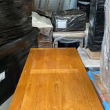 Wooden farmhouse table