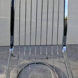 Set of 2 chrome metal chairs, Italian style from the 70s