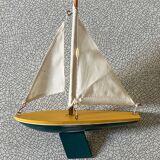 Small wooden sailboat, pretty colors