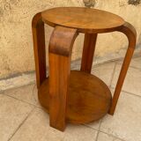 Art Deco pedestal table 1920 in solid wood