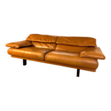 Camel leather sofa