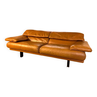 Camel leather sofa