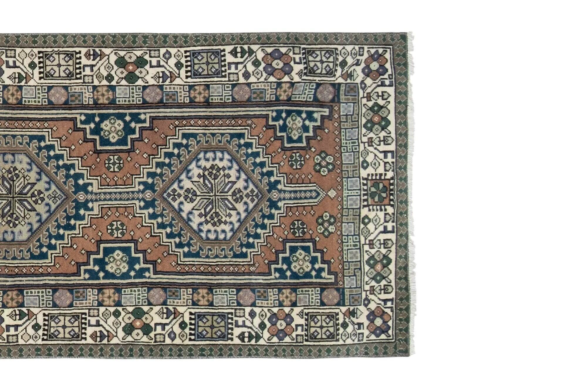 Vintage Turkish hallway rug 80x386 cm