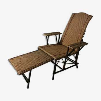 Lounge chair 60s rattan