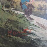 Paintings, oil on canvas, Moretti, 1970, set of 3