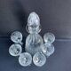 Port wine service – Blown, engraved and cut crystal – Art Deco