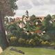 Vue sur le village, huile sur toile