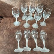 Lot de 11 verres à pied  digestif  cristal