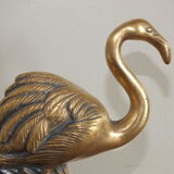 Pink flamingo in bronze