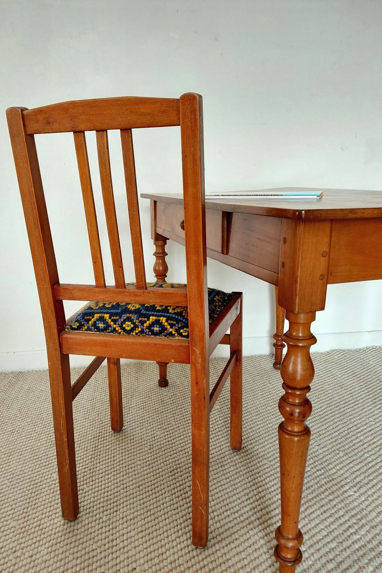 Fischel bistro chair "Indislocables" solid wood 1940s-1950s
