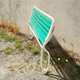 Bench wood and folding metal vintage year 60