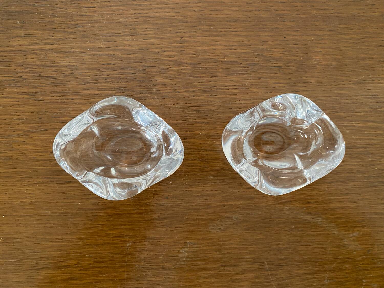 Pair of Crystal Salt Pepper Shakers BAYEL Made In France Vintage #C129