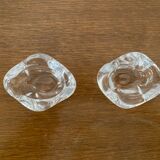 Pair of Crystal Salt Pepper Shakers BAYEL Made In France Vintage #C129