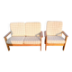 Sofa and armchair in solid pine