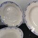 6 Saint Amand and Hamage white/blue earthenware soup plates