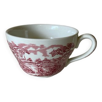 Tasse en faïence rouge The Hunter par Myott