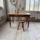 1950s walnut bistro farmhouse table