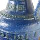 Beautiful sixties blue ceramic floor / table lamp