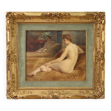 Nu féminin du XXe siècle, peinture signée P. Sieffert