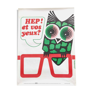 Affiche vintage INRS 1987 graphisme