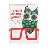 Vintage poster INRS 1987 graphics Chadebec