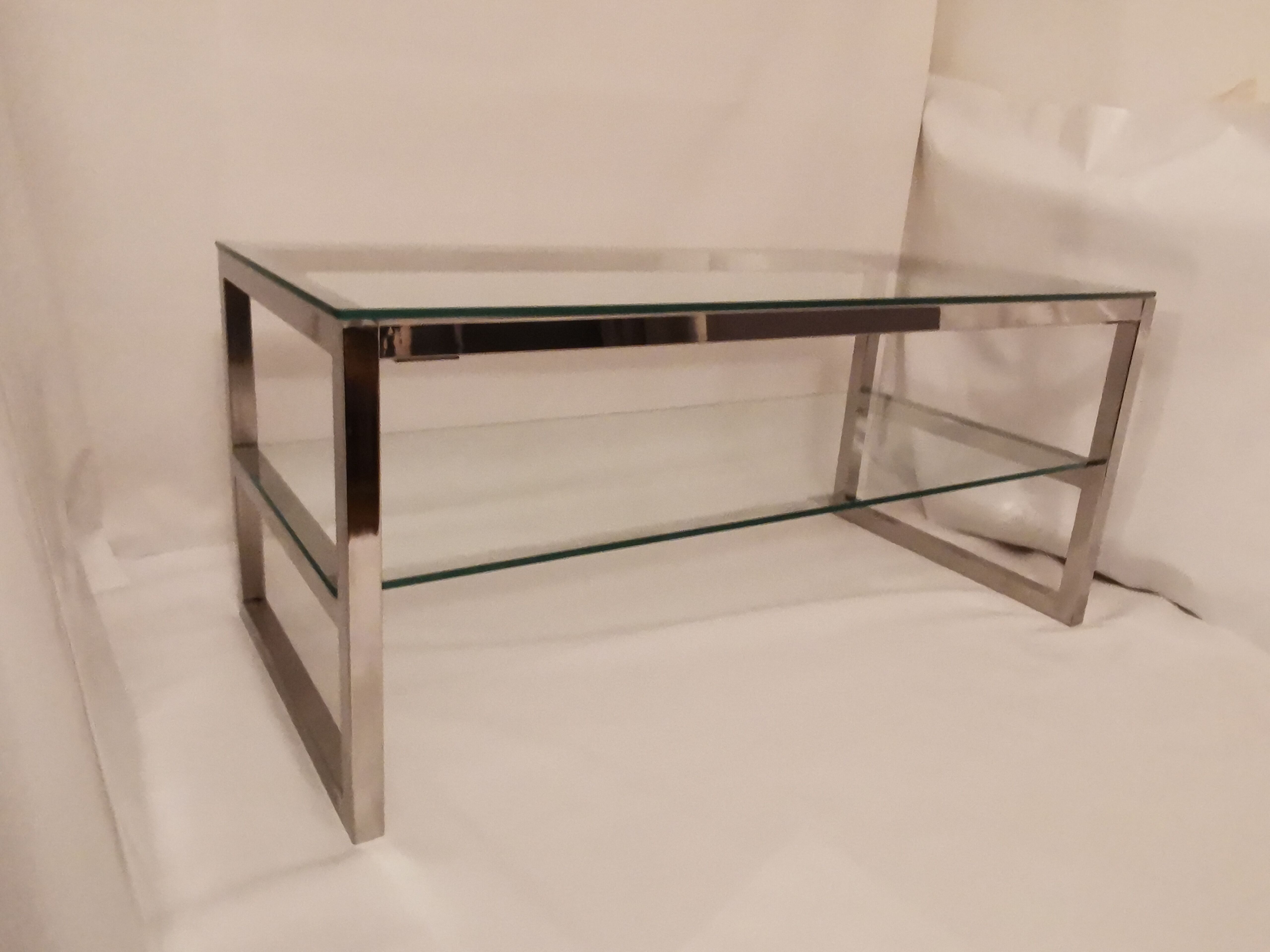 Vintage chrome coffee table