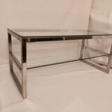Vintage chrome coffee table