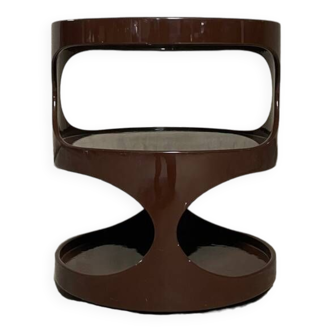 Lacquered brown side table