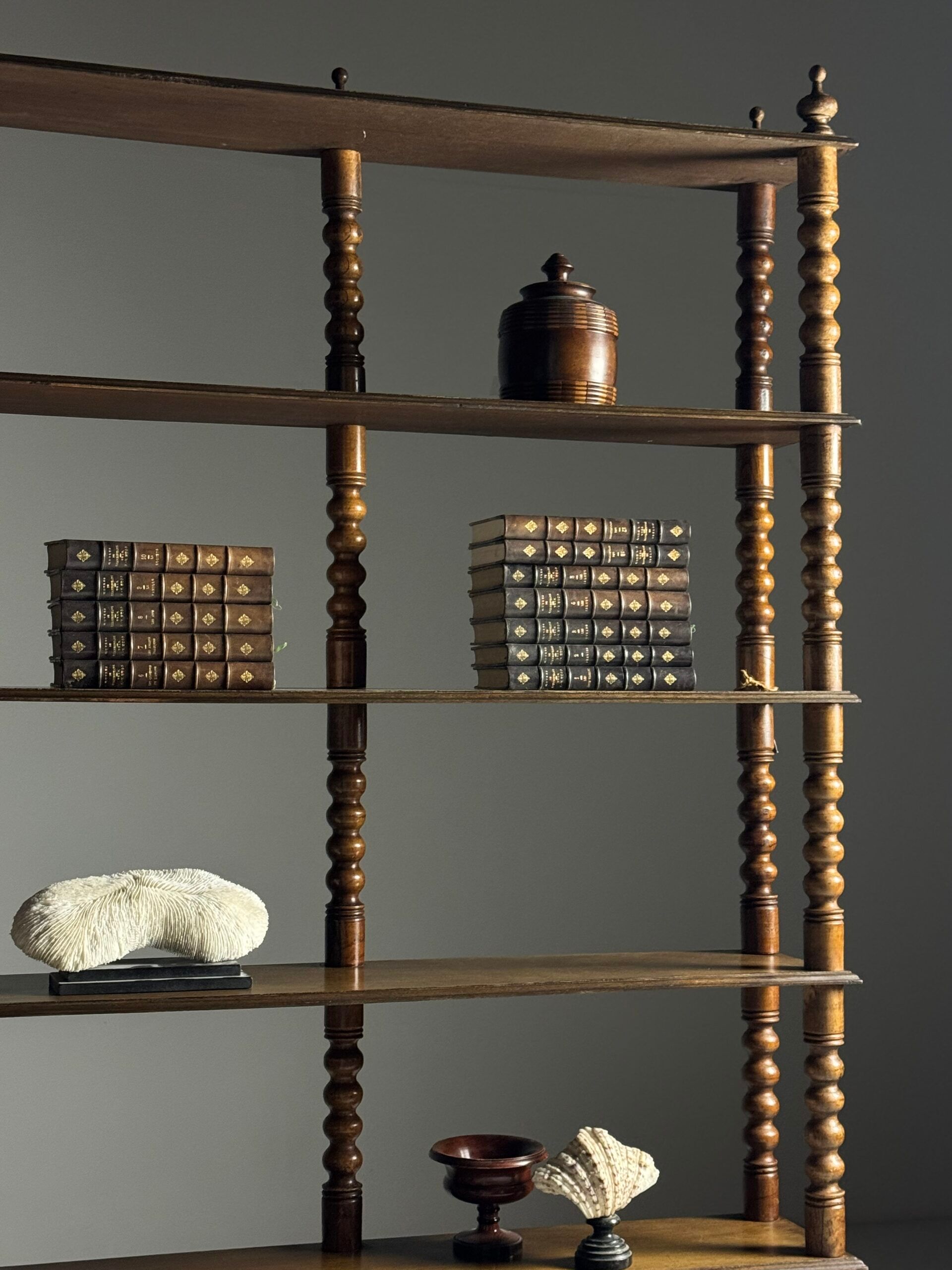 Bobbin bookcase French antique