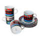 Memphis-style porcelain coffee service, Burg Lindau, 1980s