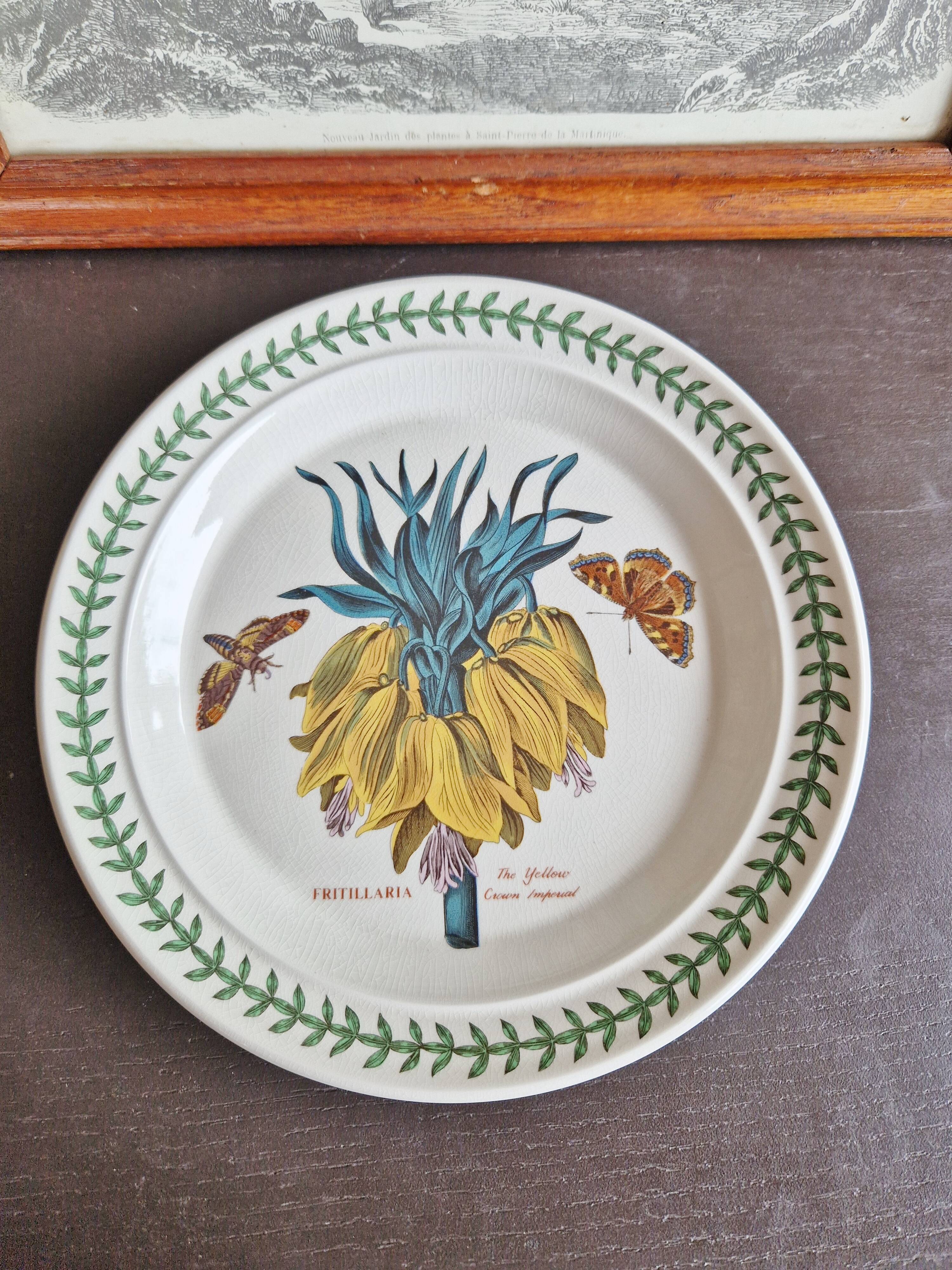 Large Portmeirion England Botanical Garden Series Fritillaria Design Plate