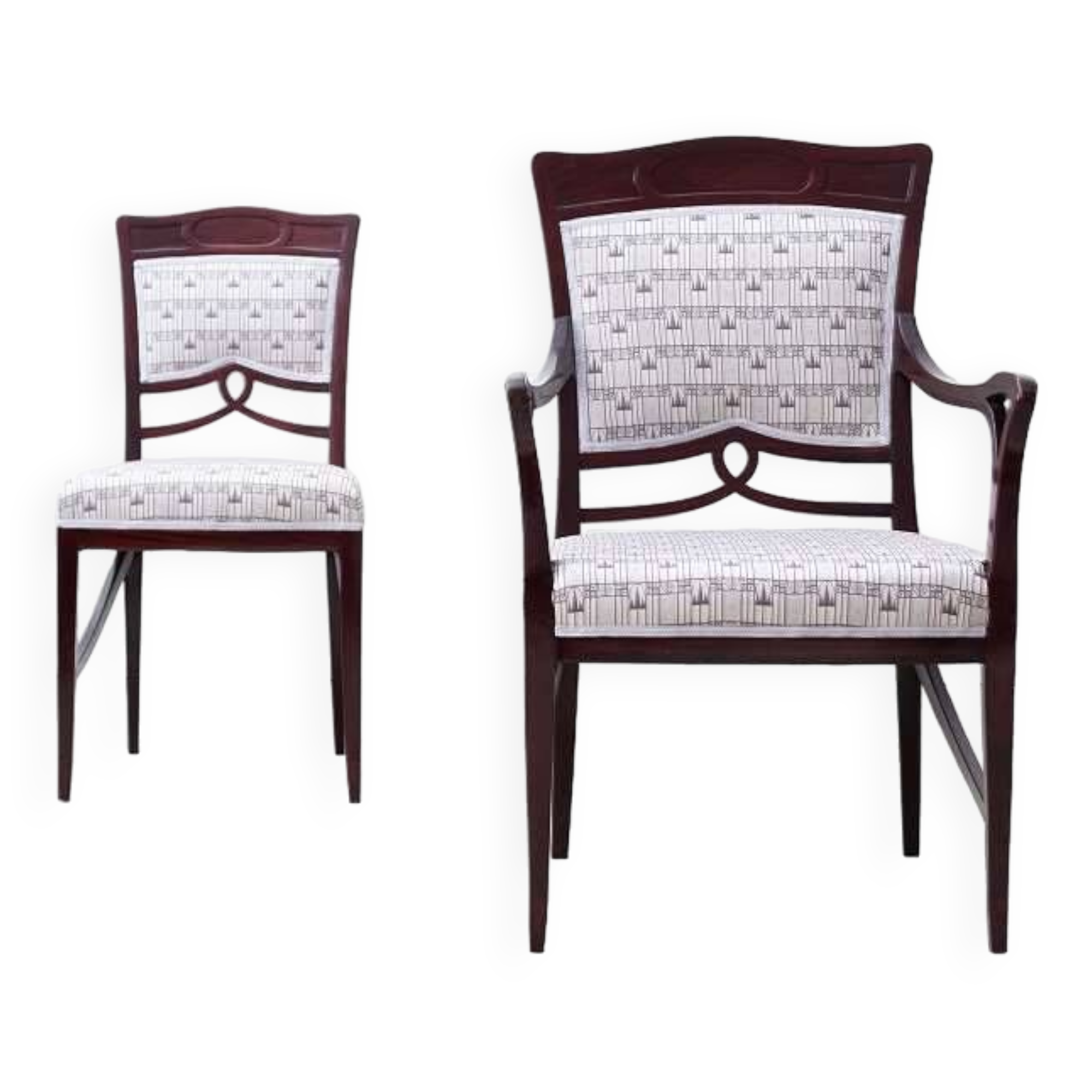 2 chaises Art Nouveau originales vers 1900/1905