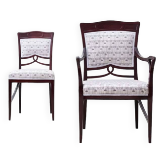 2 Original Art nouveau chaises vers 1900/1905