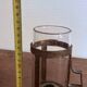 Night Candle Holder Brass Chiseled Blown Glass Night Light 19th Century