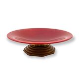 Modern red vide poche / centerpiece, Sevres France 1940s