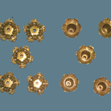 Chandelier five lights quadripod in golden regulator ~ late nineteenth