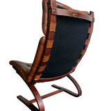Rybo Rykken Vintage Leather Lounge Chair/Armchair/Single Seat
