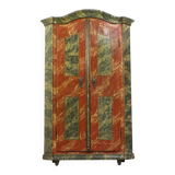 Painted Marble Folk Art Cabinet