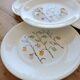 4 vintage flat plates in Gien earthenware, model Marie-Claire.