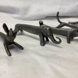 Set of 6 tin knife holders